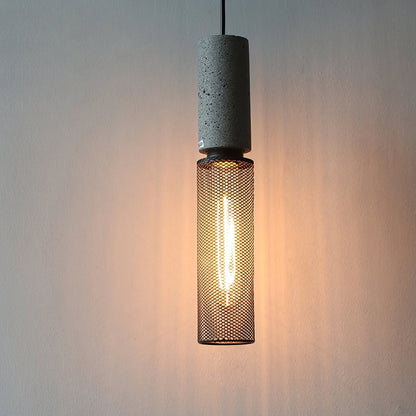 Cylindrical Ceiling Pendant Light with Minimalist Industrial Style