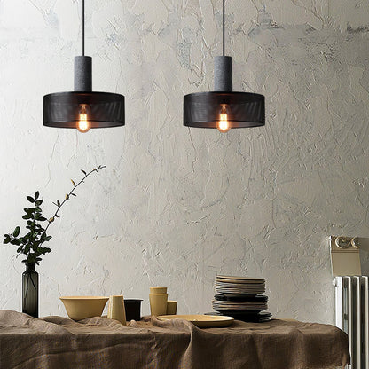 Cylindrical Ceiling Pendant Light with Minimalist Industrial Style