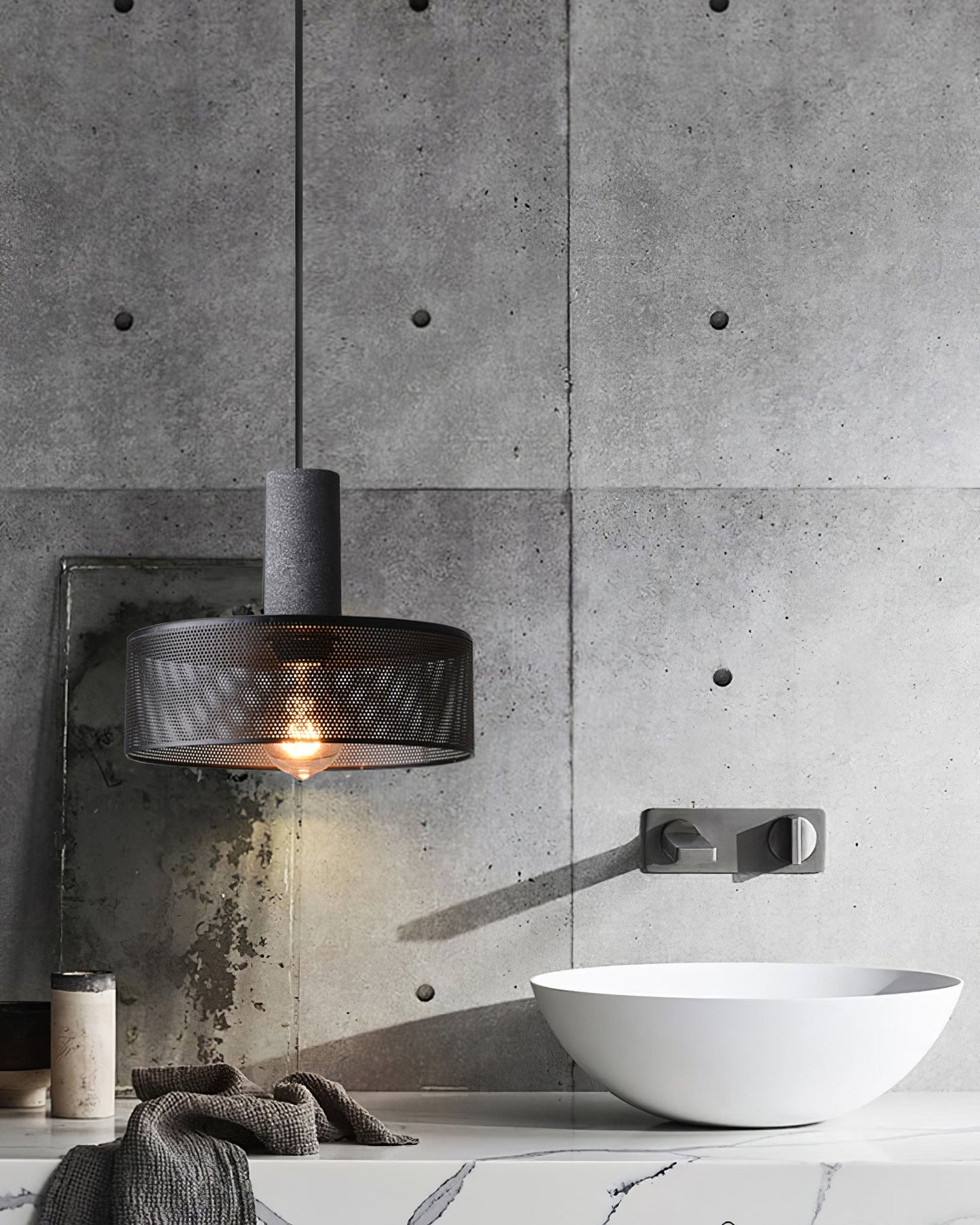 Cylindrical Ceiling Pendant Light with Minimalist Industrial Style