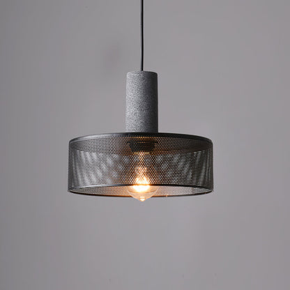 Cylindrical Ceiling Pendant Light with Minimalist Industrial Style