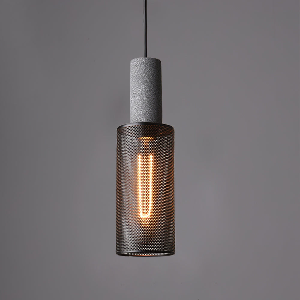 Cylindrical Ceiling Pendant Light with Minimalist Industrial Style