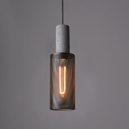 Cylindrical Ceiling Pendant Light with Minimalist Industrial Style