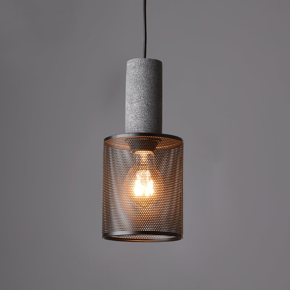 Cylindrical Ceiling Pendant Light with Minimalist Industrial Style