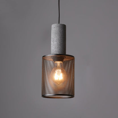 Cylindrical Ceiling Pendant Light with Minimalist Industrial Style