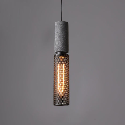 Cylindrical Ceiling Pendant Light with Minimalist Industrial Style