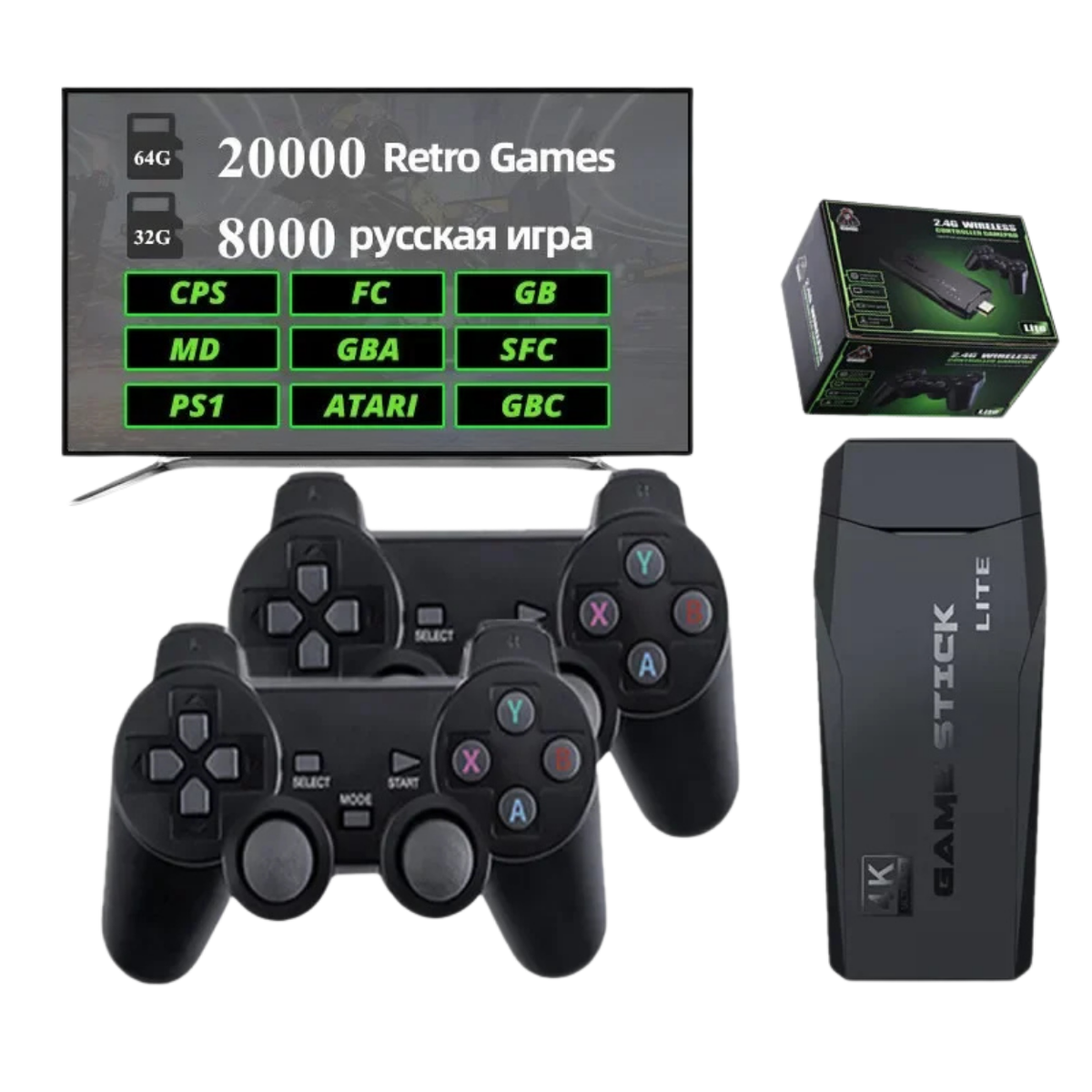 4K Retro Game Console Featuring 20,000 Preloaded Games