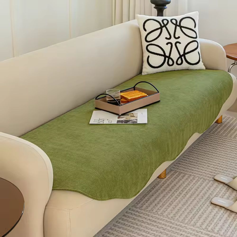 Season-Ready Plush Couch Protector with Contoured Fit