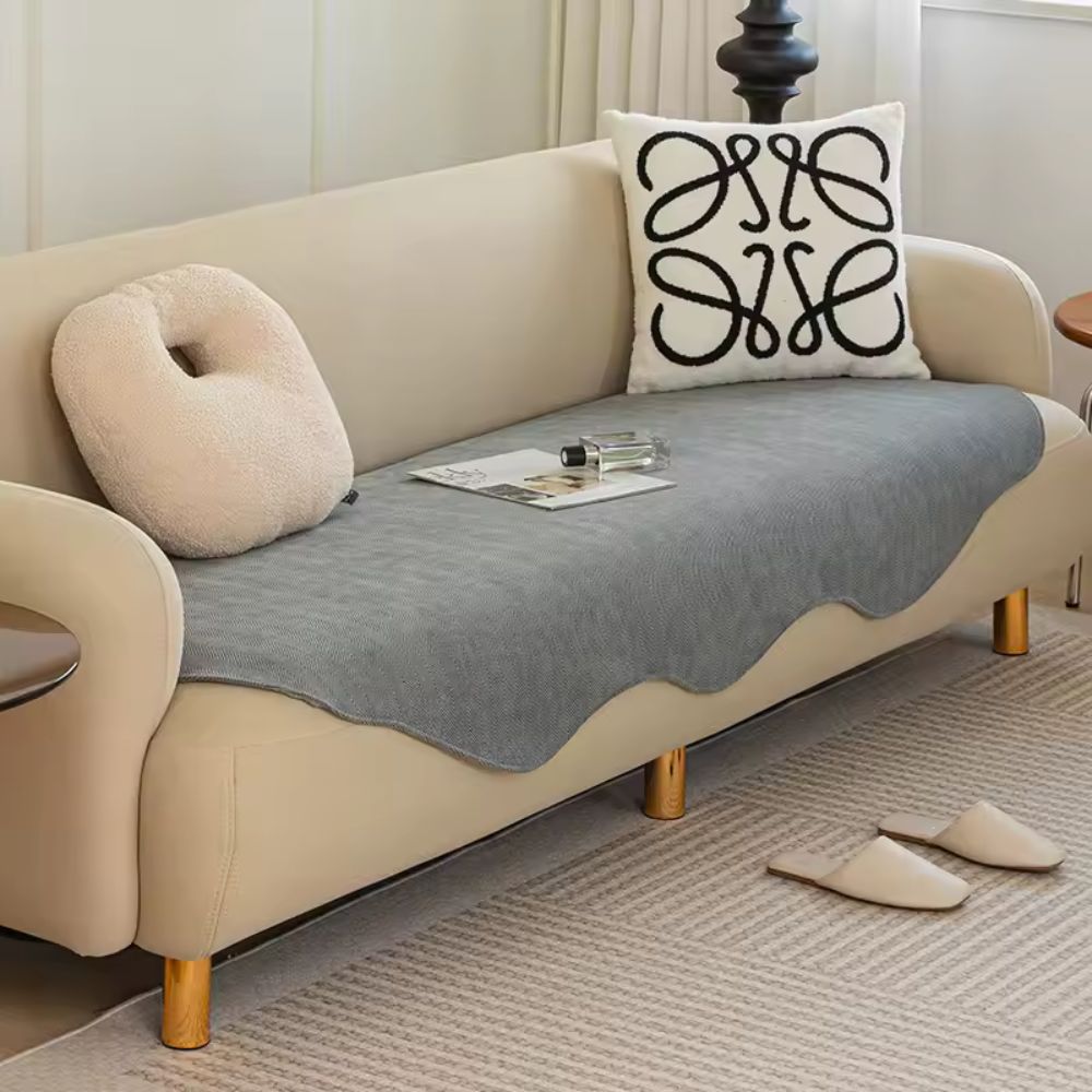 Season-Ready Plush Couch Protector with Contoured Fit