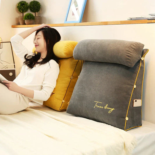 Contoured Wedge Cushion for Lumbar and Neck Support – RelaxWedge Pillow
