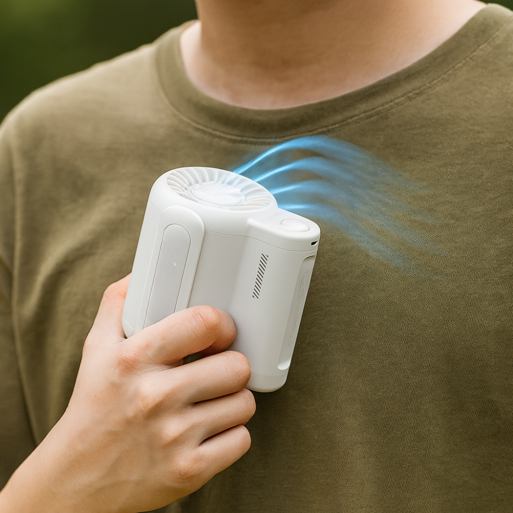 Portable Neck Fan with Rechargeable Battery for Cooling