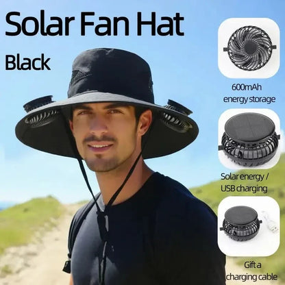 Men's Wide Brim Outdoor Hat for Cooling Comfort