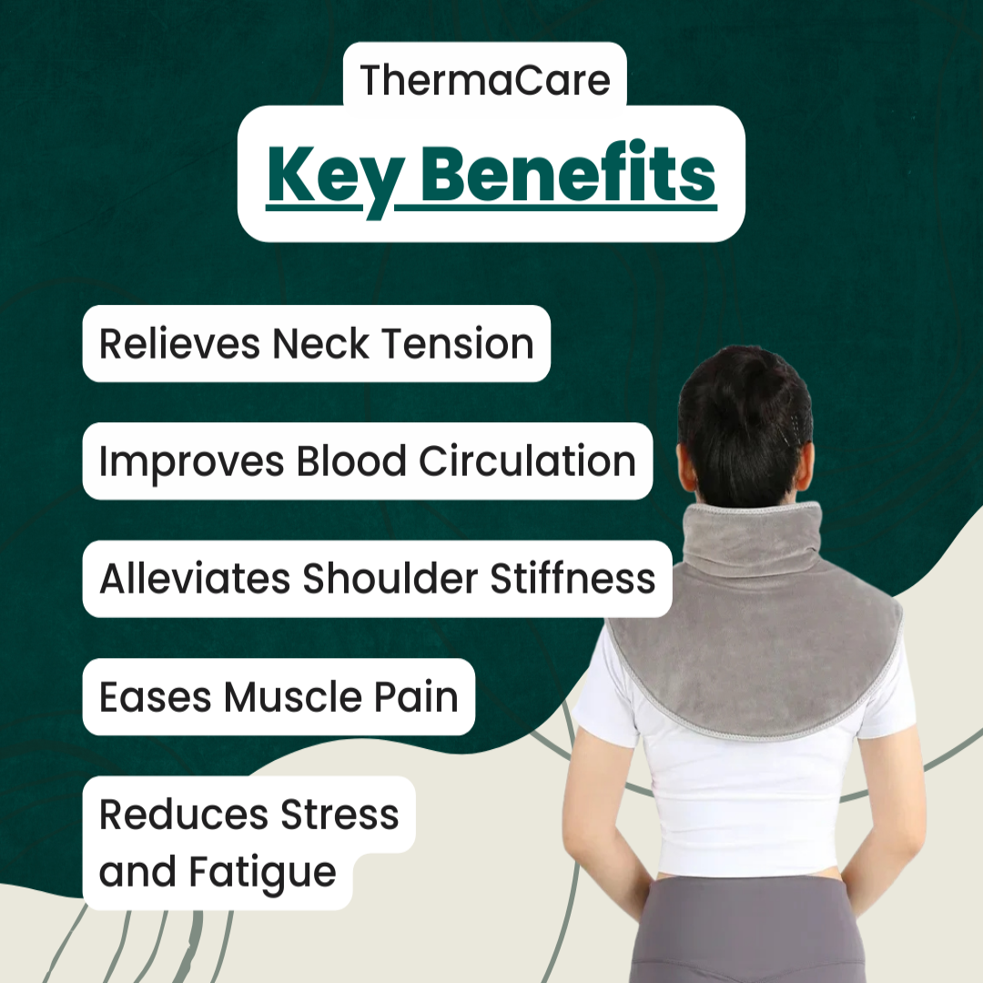 Adjustable Neck and Shoulder Heating Pad Massager for Muscle Relief