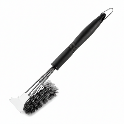 Bristle-Free Grill Cleaning Brush with Wide Scraper for Safety