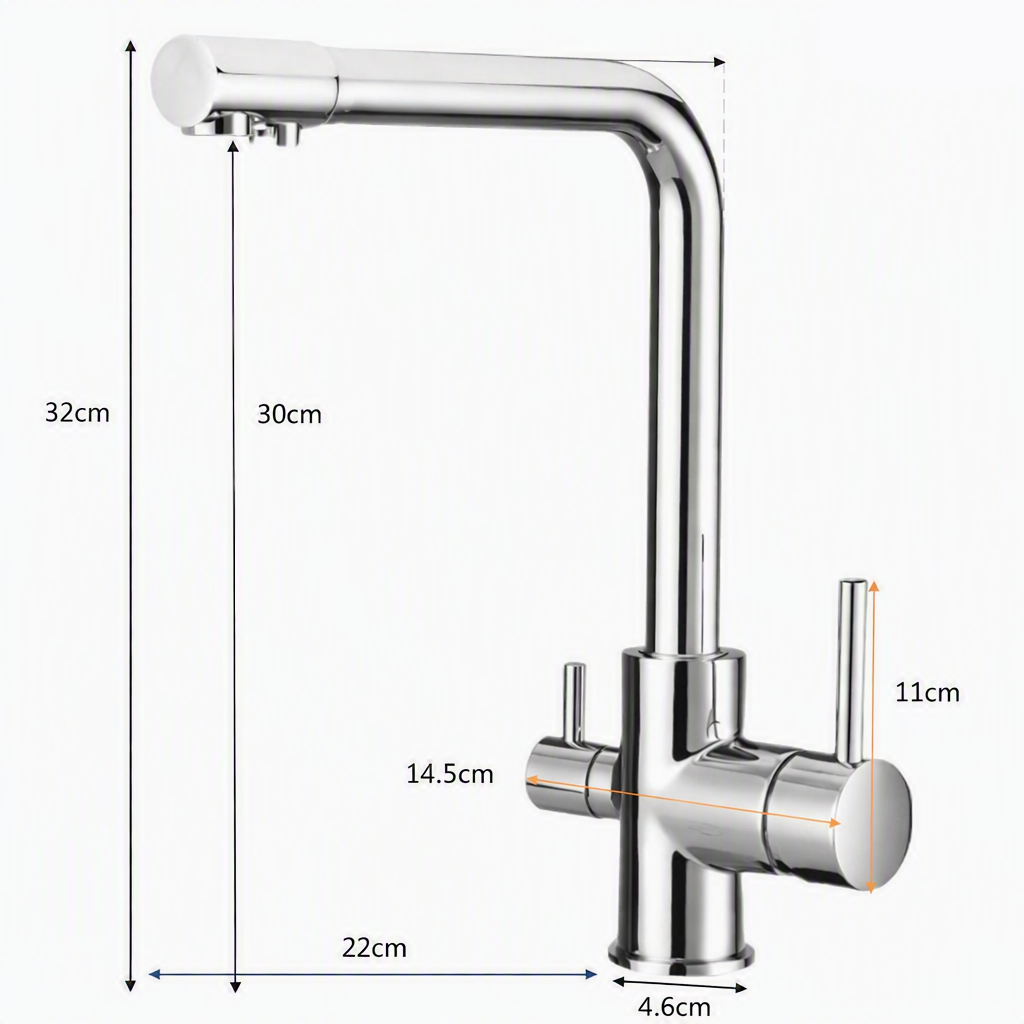 Dual Outlet Stainless Steel Kitchen Sink Faucet
