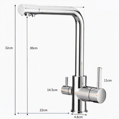 Dual Outlet Stainless Steel Kitchen Sink Faucet