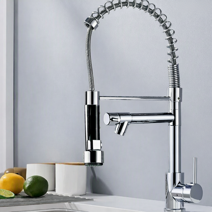 Contemporary Pull-Down Kitchen Faucet for Modern Sink Areas