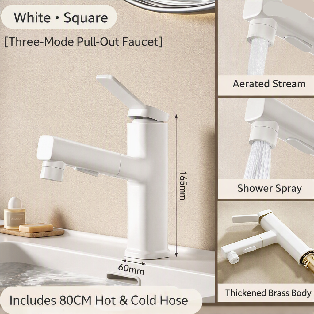 Pull-Out Kitchen Faucet with Three Spray Modes