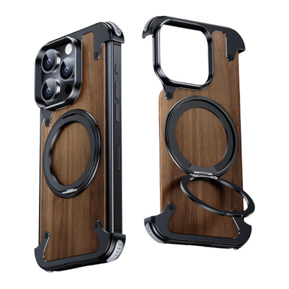 Wooden iPhone Cover Featuring a Swivel Stand
