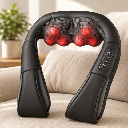 Cordless Neck and Shoulder Massager with Heat – 8 Kneading Nodes, 2 Intensities, 70–80 Minutes