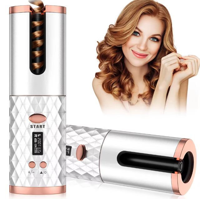 Ceramic Coil Cordless Curling Iron for Effortless, Long-Lasting Waves