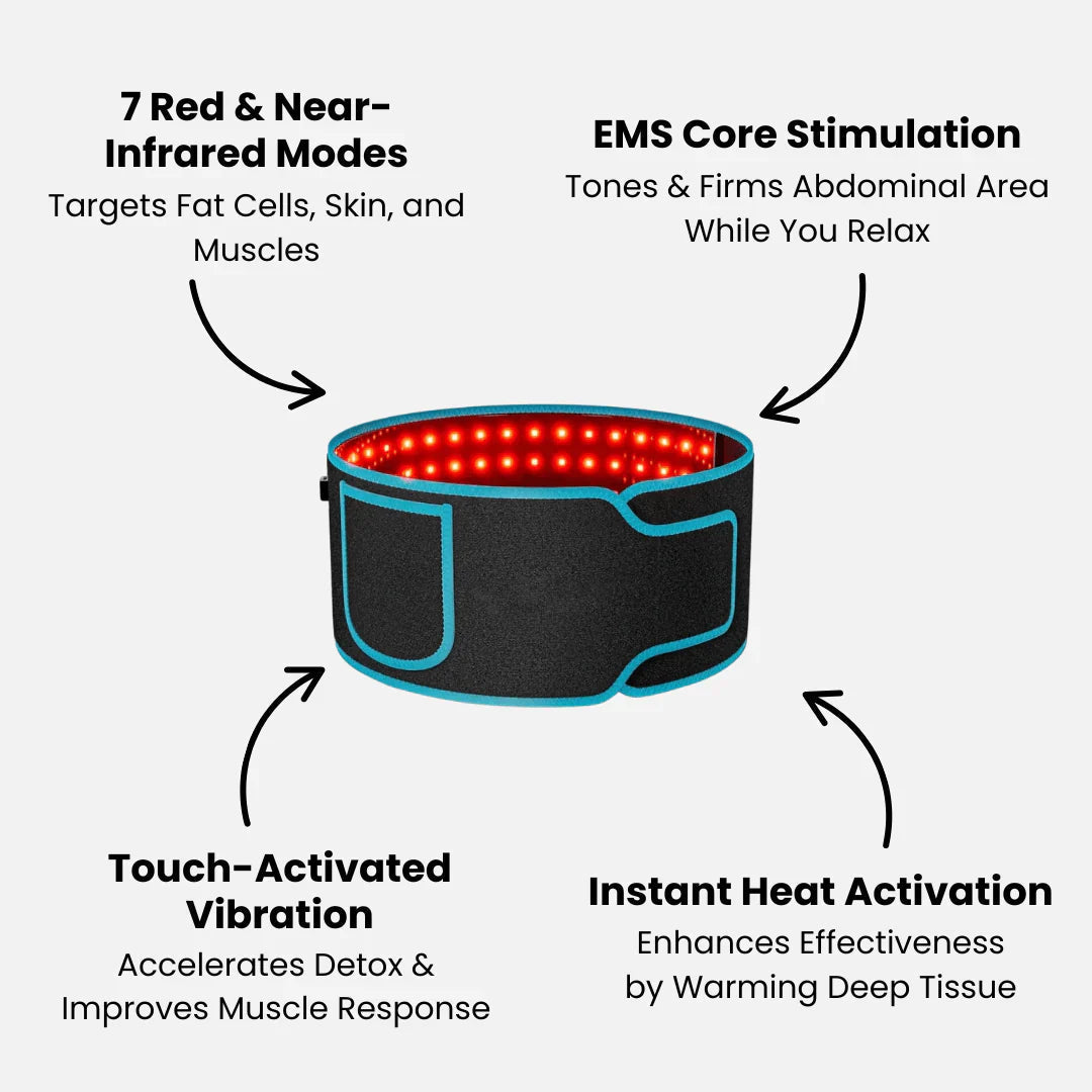 SlimTech Red Light Therapy Belt – Achieve a Toned, Pain-Free Waist Effortlessly