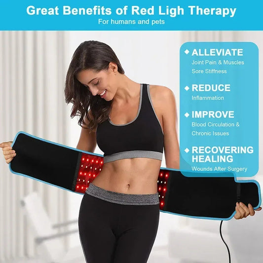 SlimTech Red Light Therapy Belt – Achieve a Toned, Pain-Free Waist Effortlessly