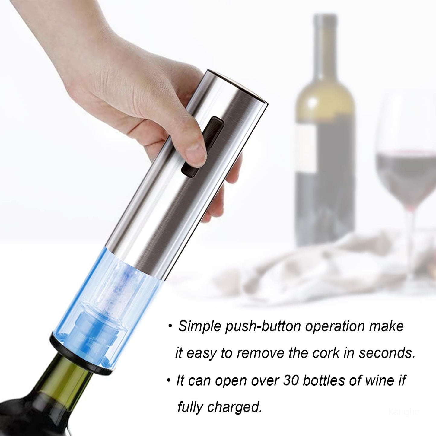 WineWhisper™ | Rechargeable Electric Corkscrew