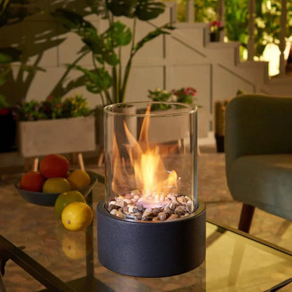 Minimalist Bioethanol Fire Lantern – Tabletop Fireplace