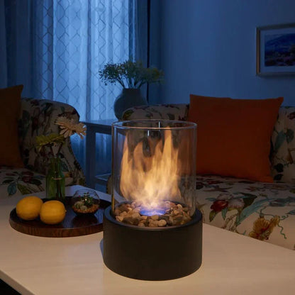 Minimalist Bioethanol Fire Lantern – Tabletop Fireplace