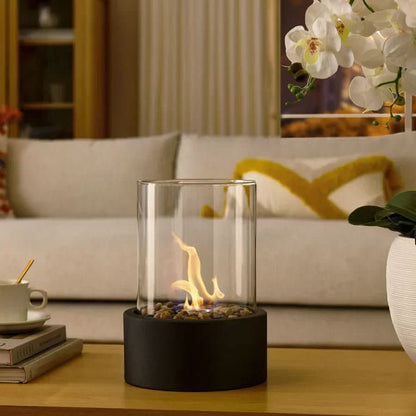 Minimalist Bioethanol Fire Lantern – Tabletop Fireplace