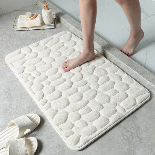 Comfortable Anti-Slip Shower Mat in Cotton Fabric