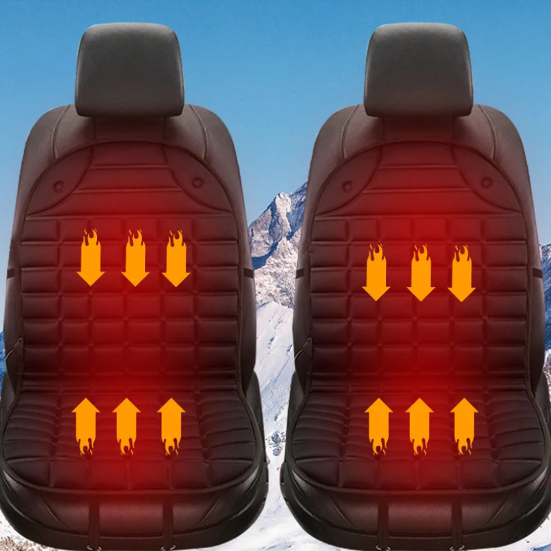 12V Heated Car Seat Cushion with Adjustable Features