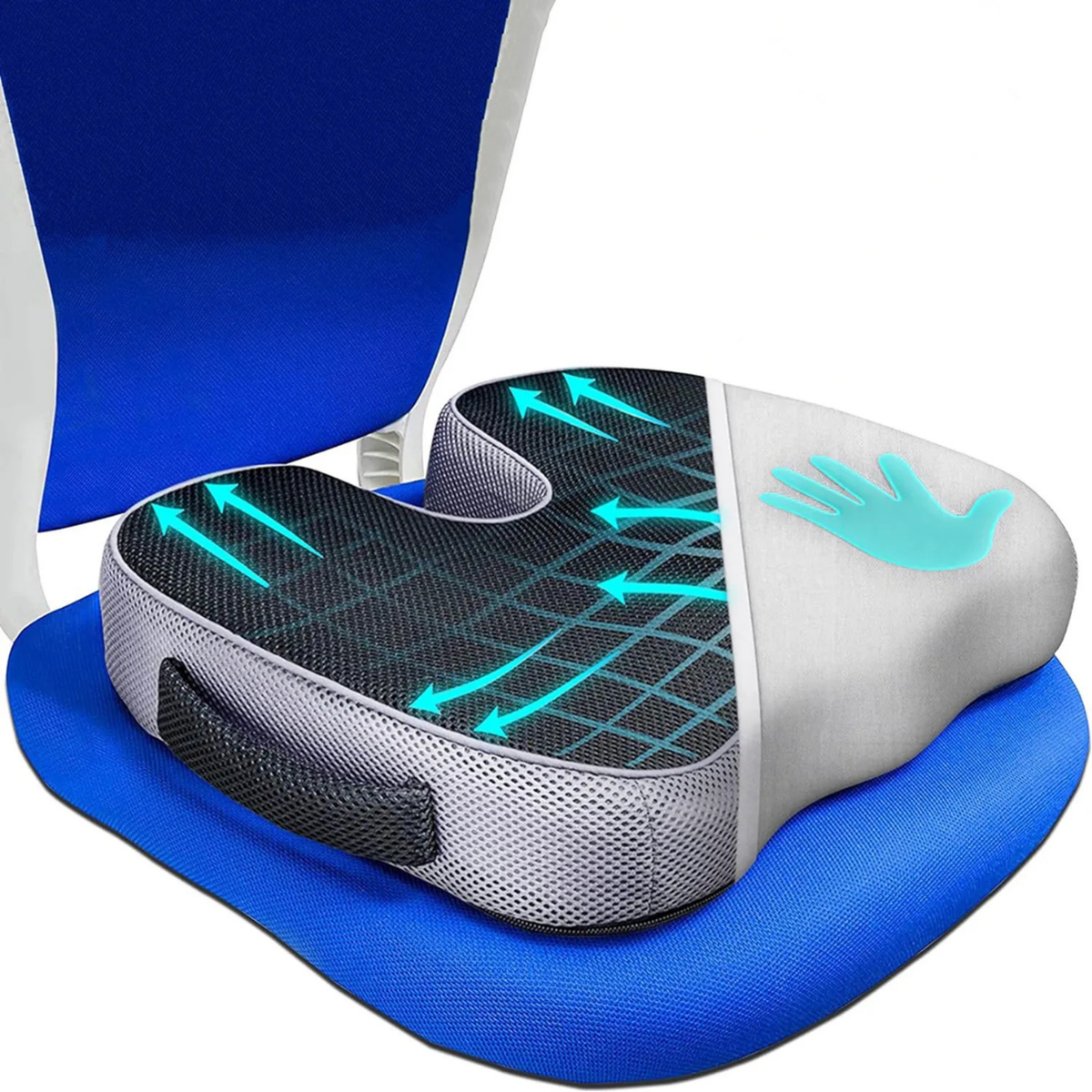 Back Pain Relief Cushion with Orthopedic Lumbar Support