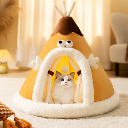 Cozy Fleece Cat Bed for Warmth and Comfort