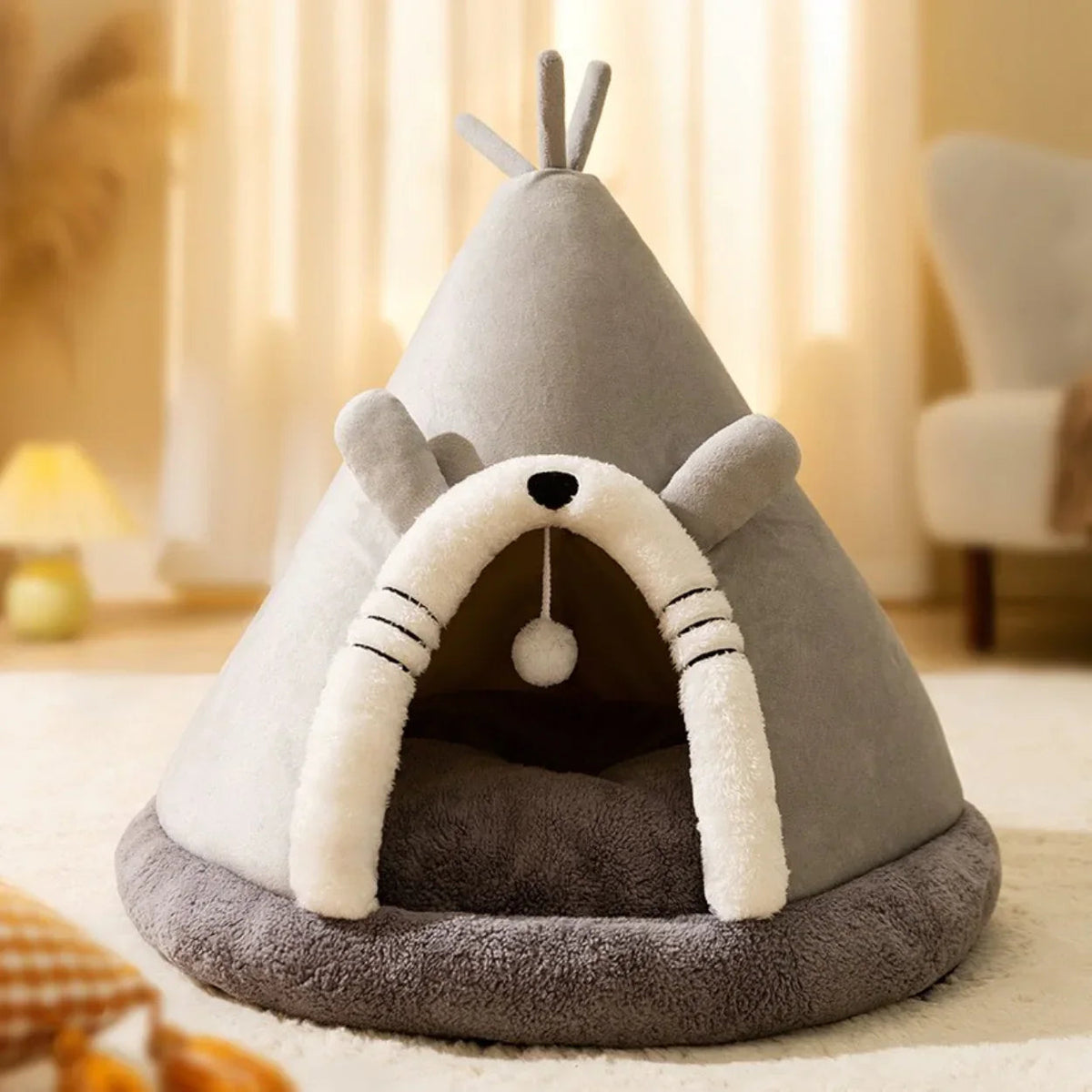Cozy Fleece Cat Bed for Warmth and Comfort