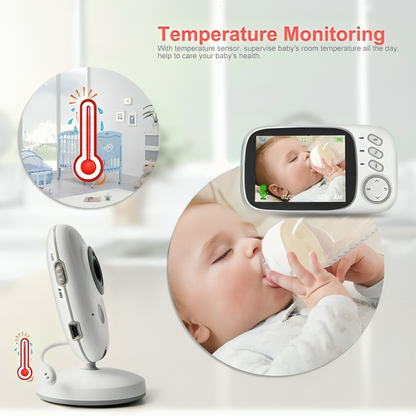 SmartNest Wireless Baby Monitor with LCD Screen and Two-Way Audio