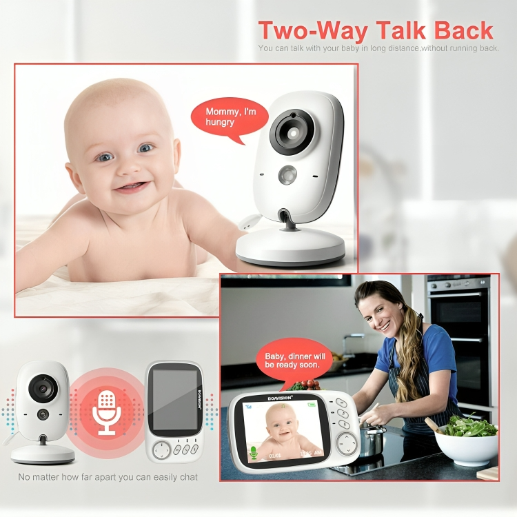 SmartNest Wireless Baby Monitor with LCD Screen and Two-Way Audio