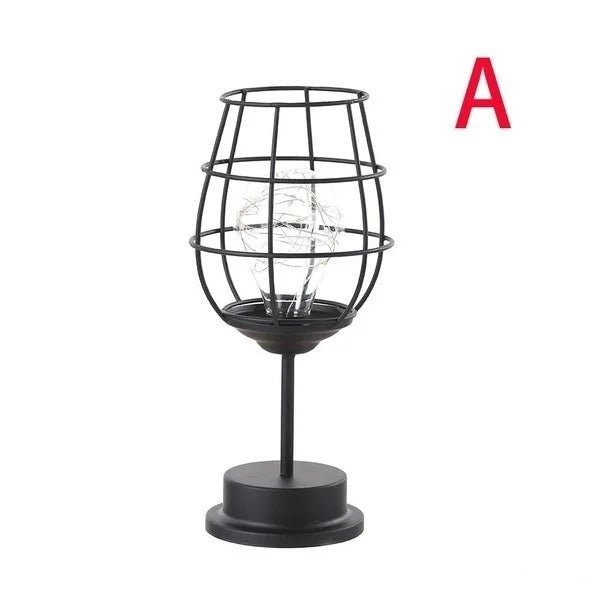 Retro Lamp with Hollow Vintage Design