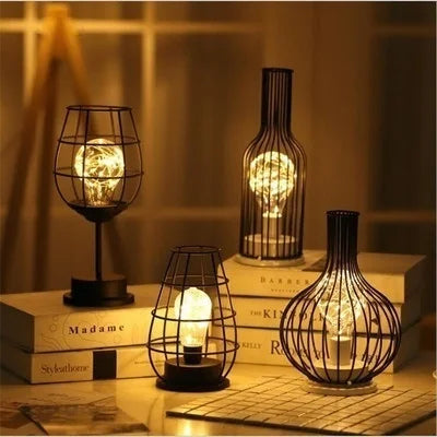 Retro Lamp with Hollow Vintage Design