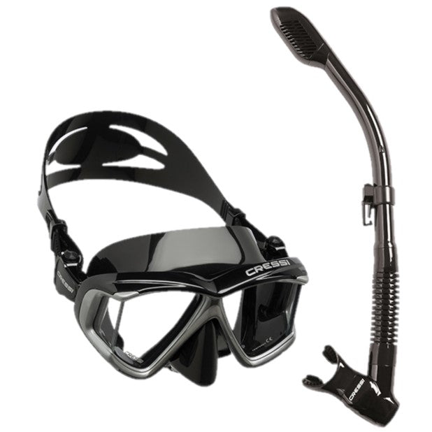 Dry Snorkel with Panoramic Scuba Diving Mask