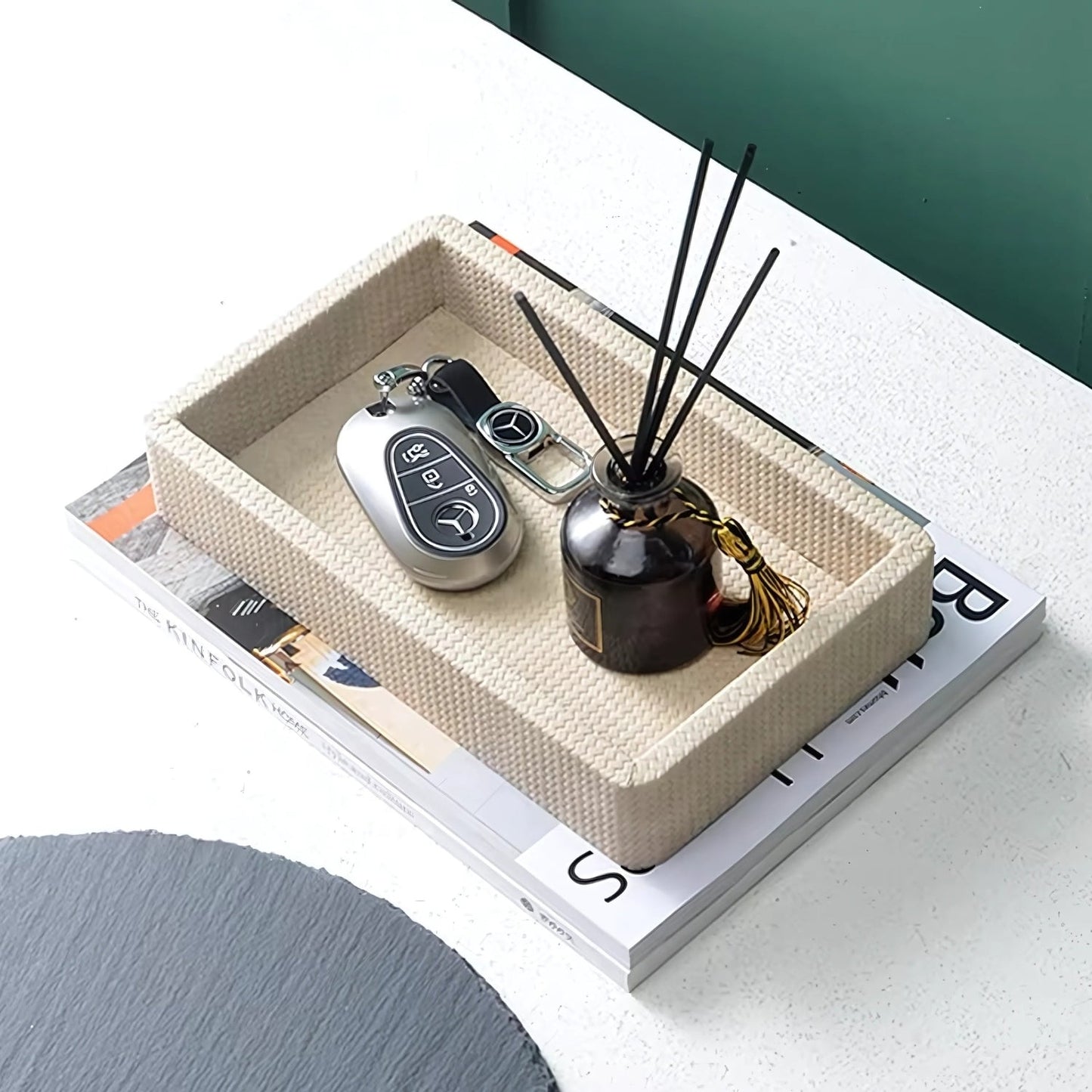 Elegant Wooden Organizer Tray for Everyday Essentials