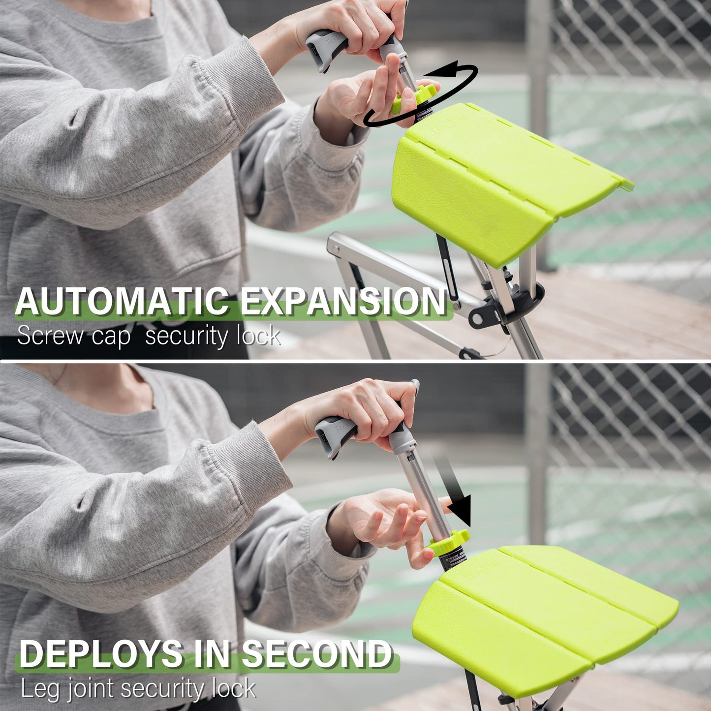 Portable Folding Stool for Crutches – Ergonomic Design for Comfort
