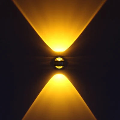 Stylish Wall Lamp with LED Crystal Design – 6W Black Walnut Wood
