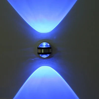 Stylish Wall Lamp with LED Crystal Design – 6W Black Walnut Wood