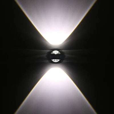 Stylish Wall Lamp with LED Crystal Design – 6W Black Walnut Wood