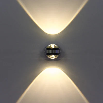 Stylish Wall Lamp with LED Crystal Design – 6W Black Walnut Wood