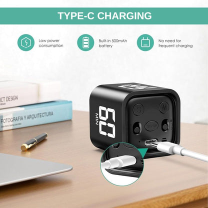 Gravity Sensing Timer Cube with LED Display and Smart Features