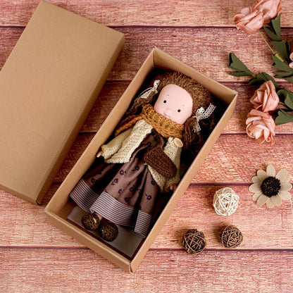 Play Accessories Included with Wooden Cuddle Doll