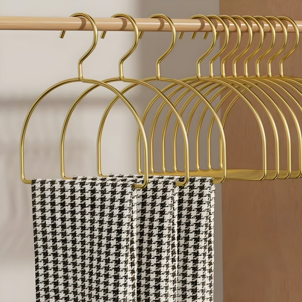 Elegant Curved Scarf Organizer | Set of 4 Space-Saving Hangers