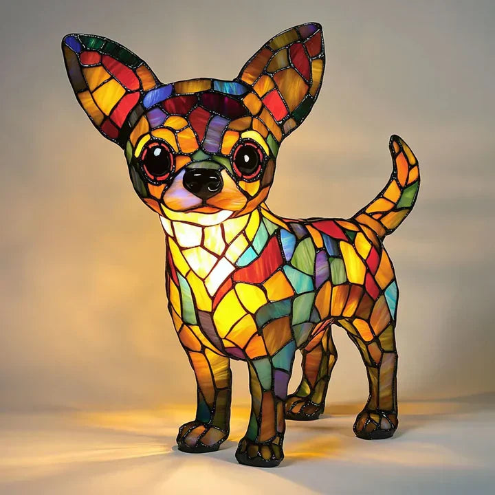 Handmade Glowing Dog Lamp – Ambient Light for Pets and Gifting